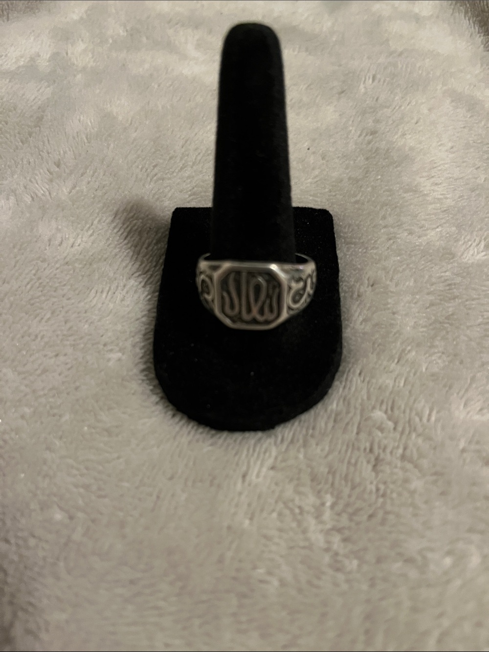 Vintage Sterling Silver Monogram Signet Ring